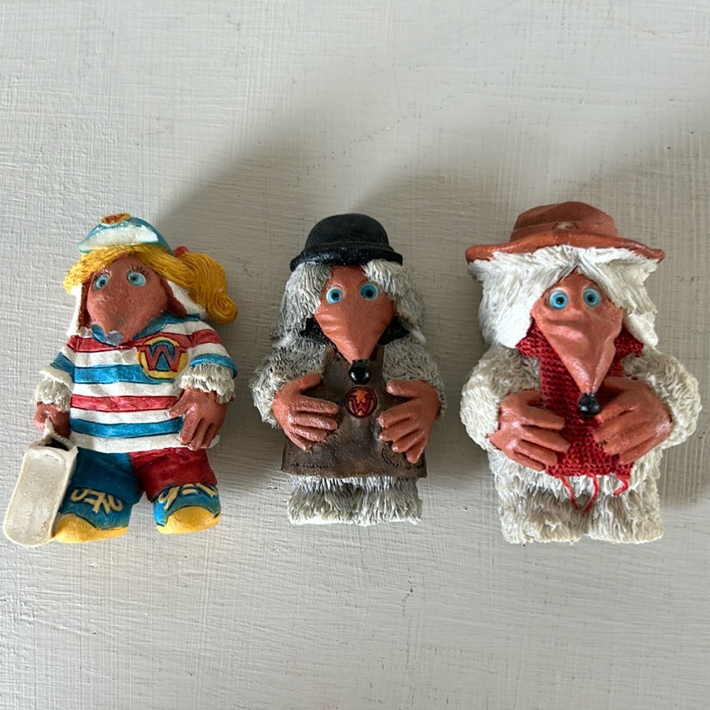 3 Wombles of Wimbledon fridge magnets